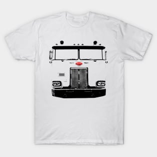 Cabover Pete classic 1980s American truck monoblock black T-Shirt